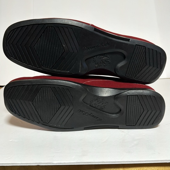 VLADO LUXURY ELITE Men’s Vegan Suede Loafer Burgundy - Picture 6 of 7